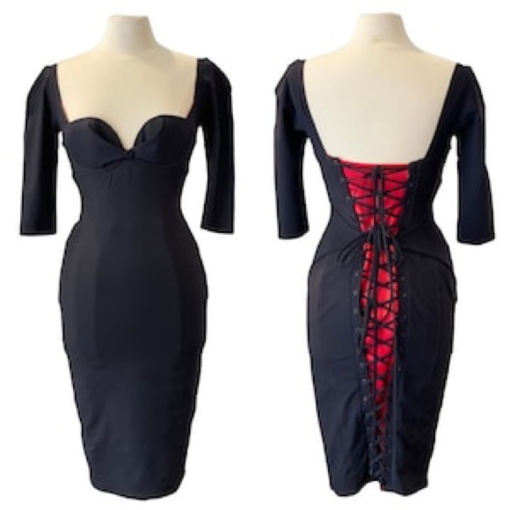 Agent Provocateur Thora black red dress Size 3 NWT